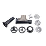 Masina de tocat carne nobeLTek NMG1000, 1000 W, 1 kg/minut, 3 discuri de taiere, accesorii suc de rosii+carnati, lama inox, functie reverse, Negru - imagine 5